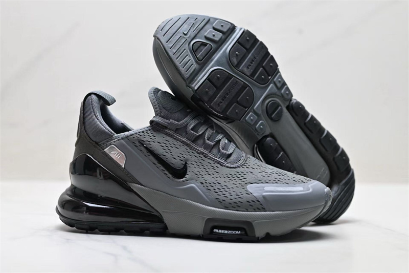 Men's Hot sale Running weapon Air Max 270 Black/Grey Shoes 0133